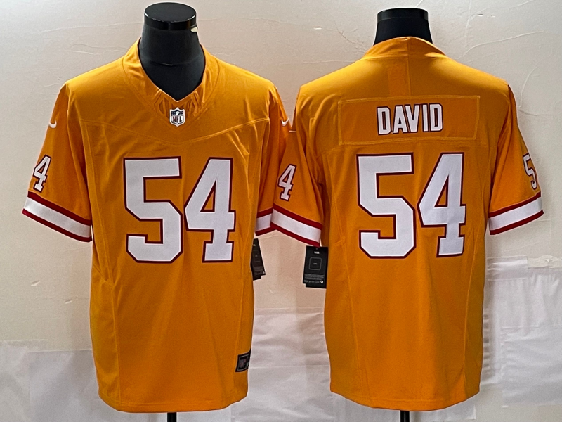 Men's Tampa Bay Buccaneers Lavonte David #54 Orange Throwback Game Jerseys