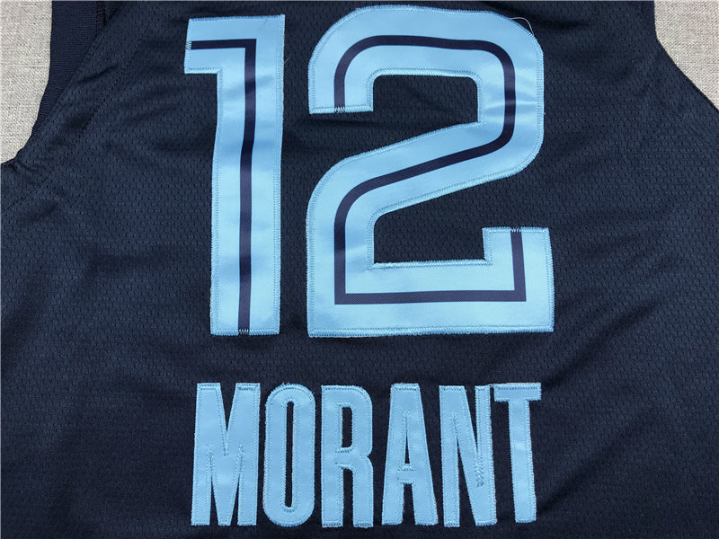 Men's Memphis Grizzlies Ja Morant #12 Navy Replica Fast Break Jerseys