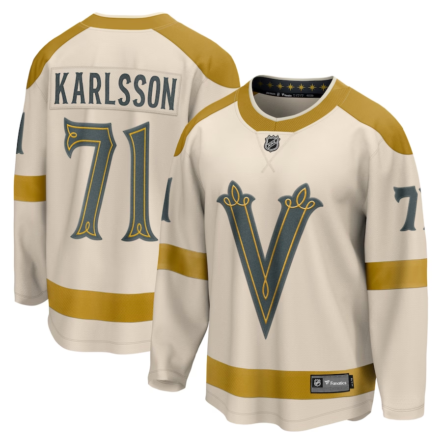 Men's Vegas Golden Knights William Karlsson #71 Cream 2024 NHL Winter Classic Breakaway Player Jerseys
