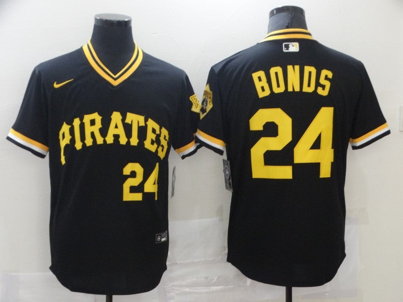 Men's Pittsburgh Pirates Barry Bonds #24 Black Fashion Stitched Jerseys
