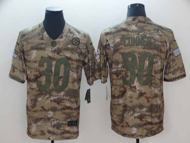 Men's Pittsburgh Steelers James Conner #30 Camouflage Game Jerseys