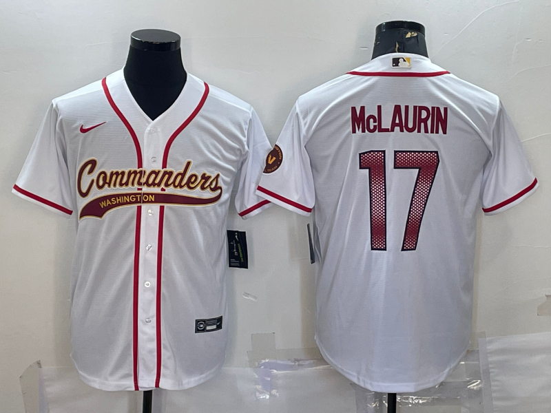 Men's Washington Commanders Terry McLaurin #17 White Game Jerseys Joint Edition