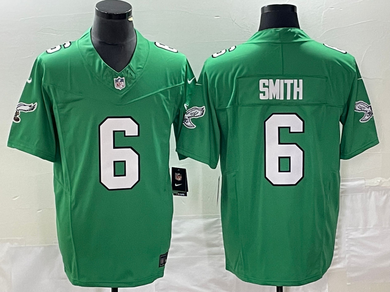 Men's Philadelphia Eagles DeVonta Smith #6 Kelly Green Game Jerseys