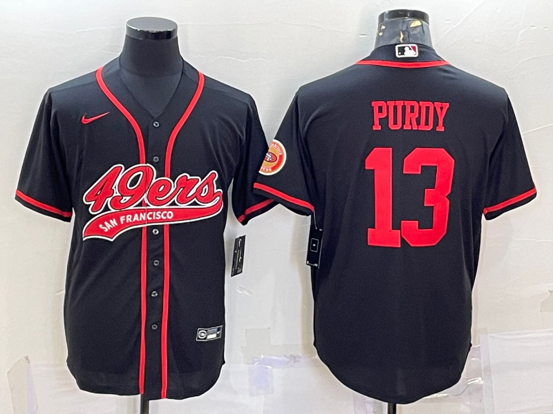 Men's San Francisco 49ers Brock Purdy #13 Black Game Jerseys Joint Edition