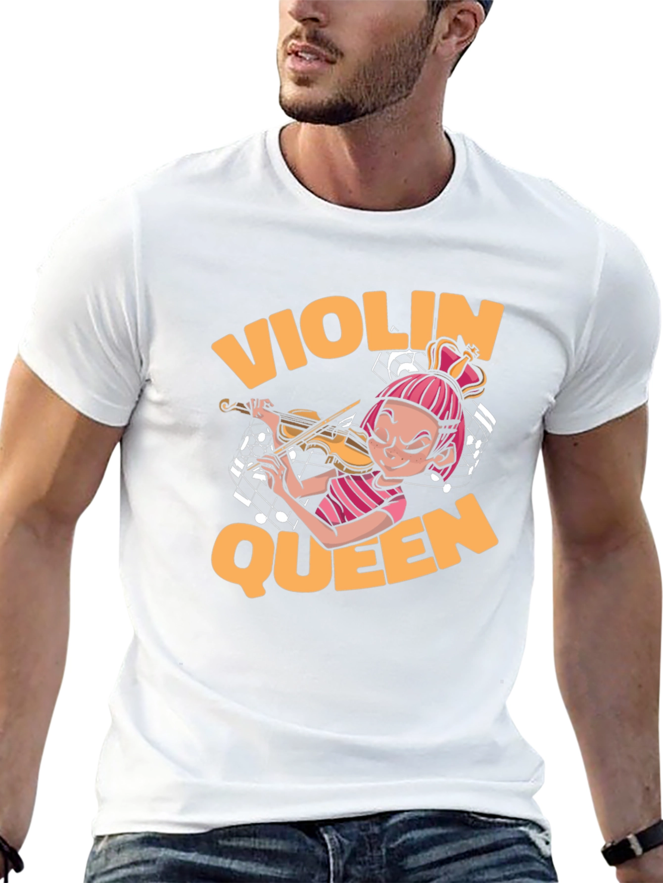 Violin Queen Black T-Shirt - Music Lover Tee