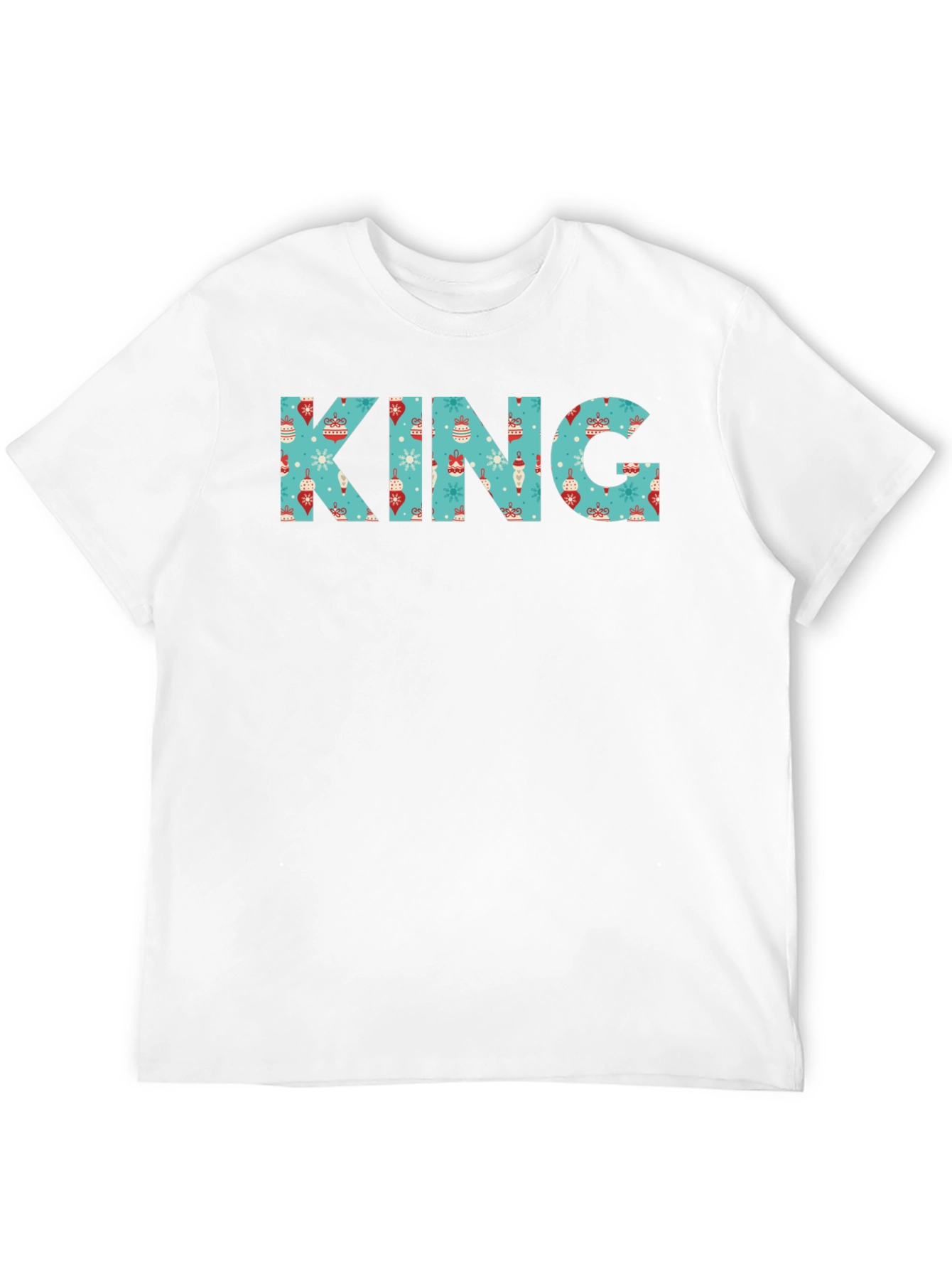King Christmas Pattern T-Shirt - Holiday Apparel