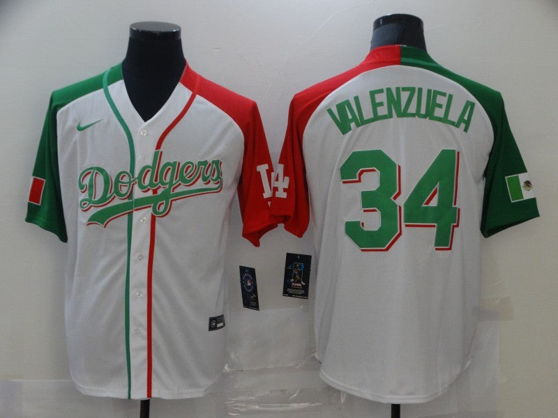 Men's Los Angeles Dodgers Fernando Valenzuela #34 White Player Jerseys
