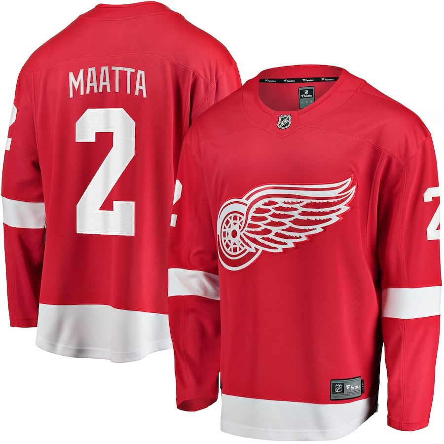 Men's Detroit Red Wings Olli Maatta #2 Red Home Breakaway Player Jerseys
