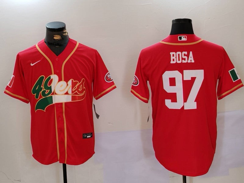 Men's San Francisco 49ers Nick Bosa #97 Scarlet Game Jerseys