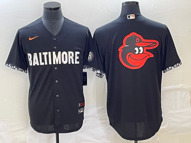 Men's Baltimore Orioles Black 2023 City Connect Replica Player Jerseys
