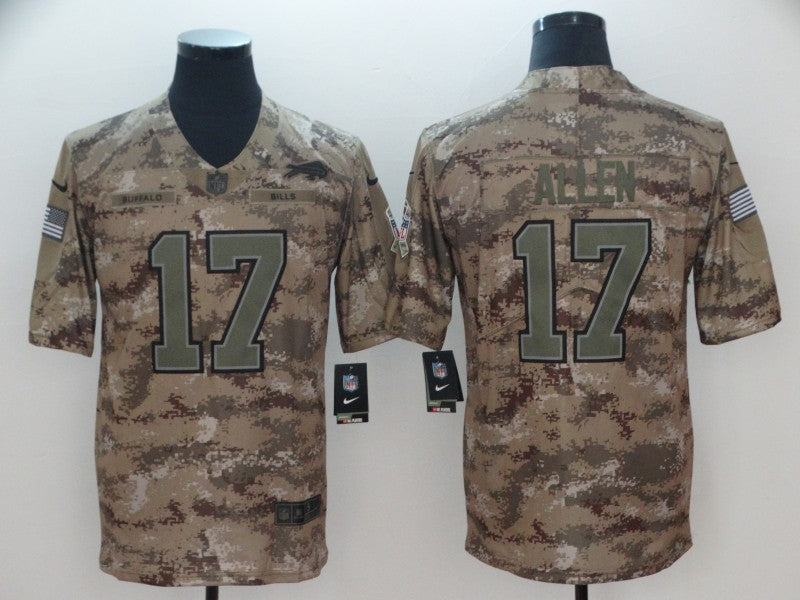 Men's Buffalo Bills Josh Allen #17 Camouflage Game Jerseys