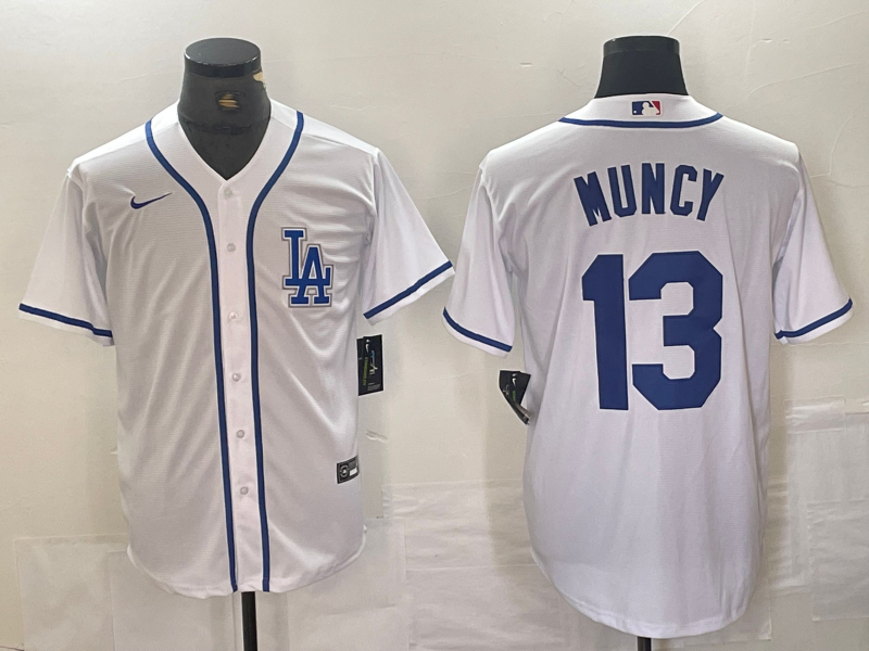 Men's Los Angeles Dodgers Max Muncy #13 White Limited Player Jerseys