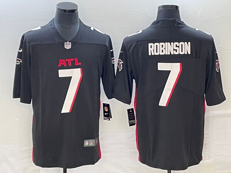 Men's Atlanta Falcons Bijan Robinson #7 Black Game Jerseys
