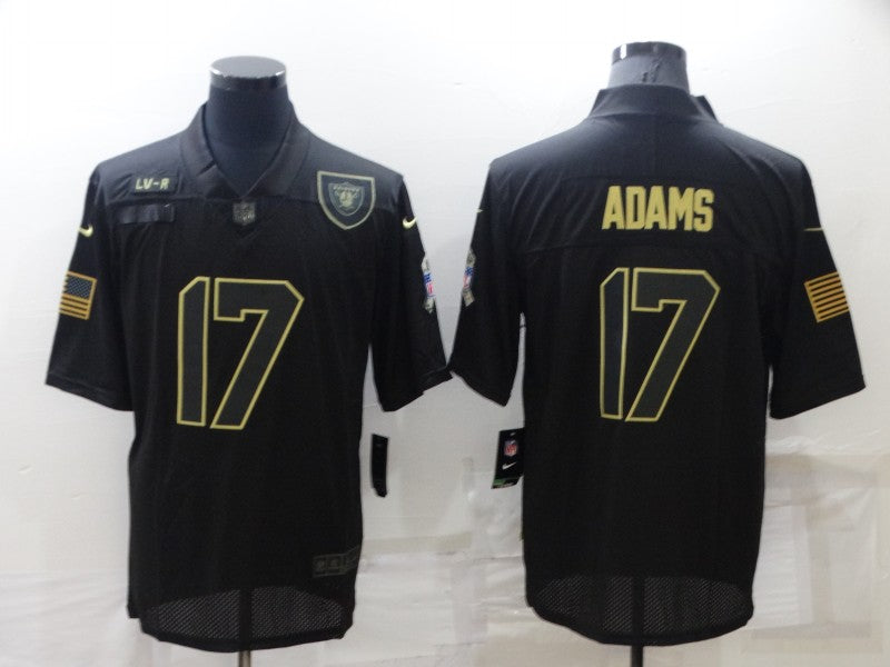 Men's Las Vegas Raiders Davante Adams #17 Black Player Game Jerseys