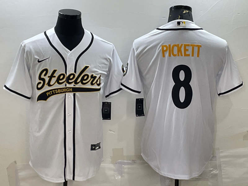 Men's Pittsburgh Steelers Kenny Pickett #8 White Player Jerseys