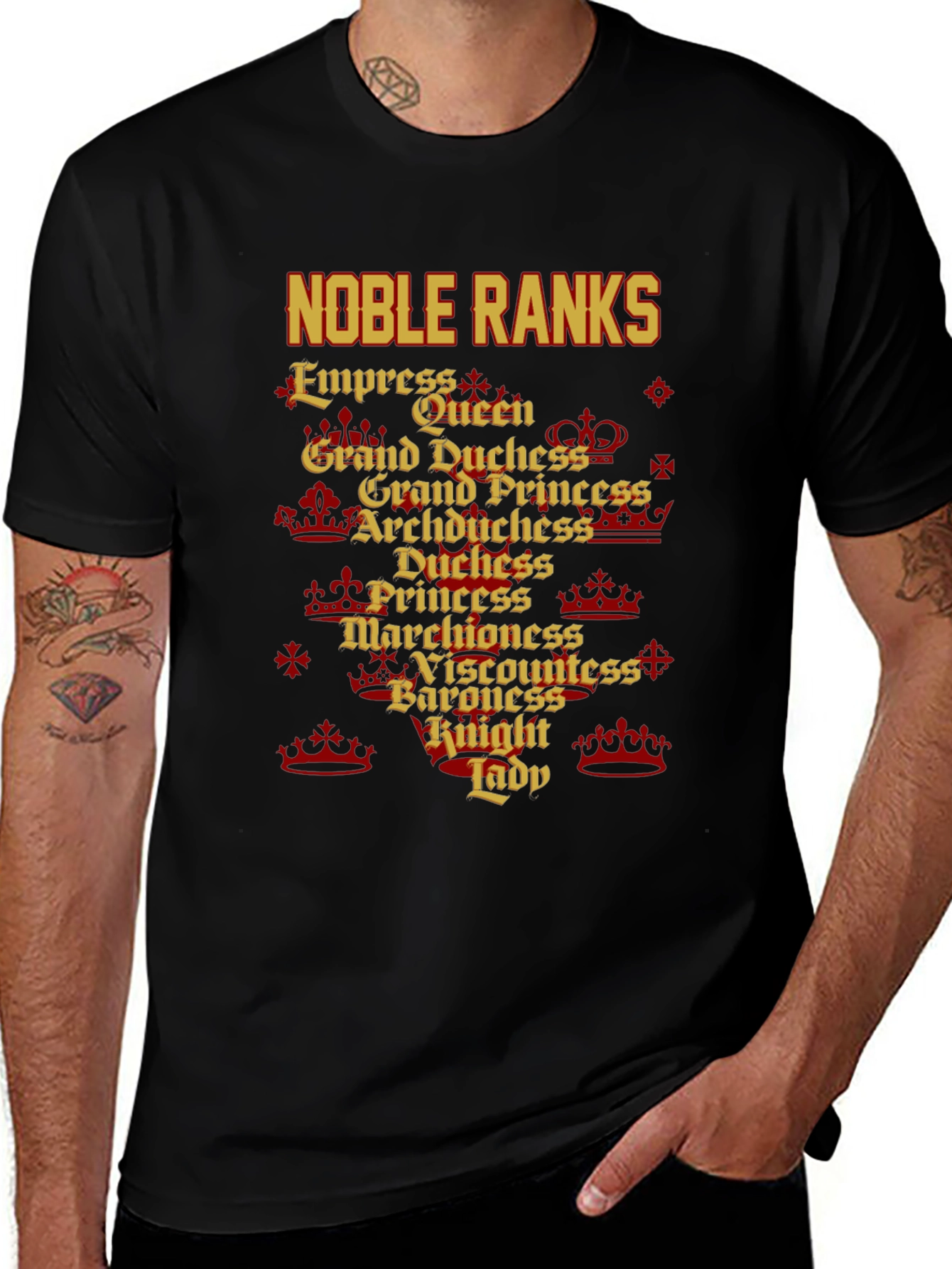 Noble Ranks T-Shirt Medieval Hierarchy Tee