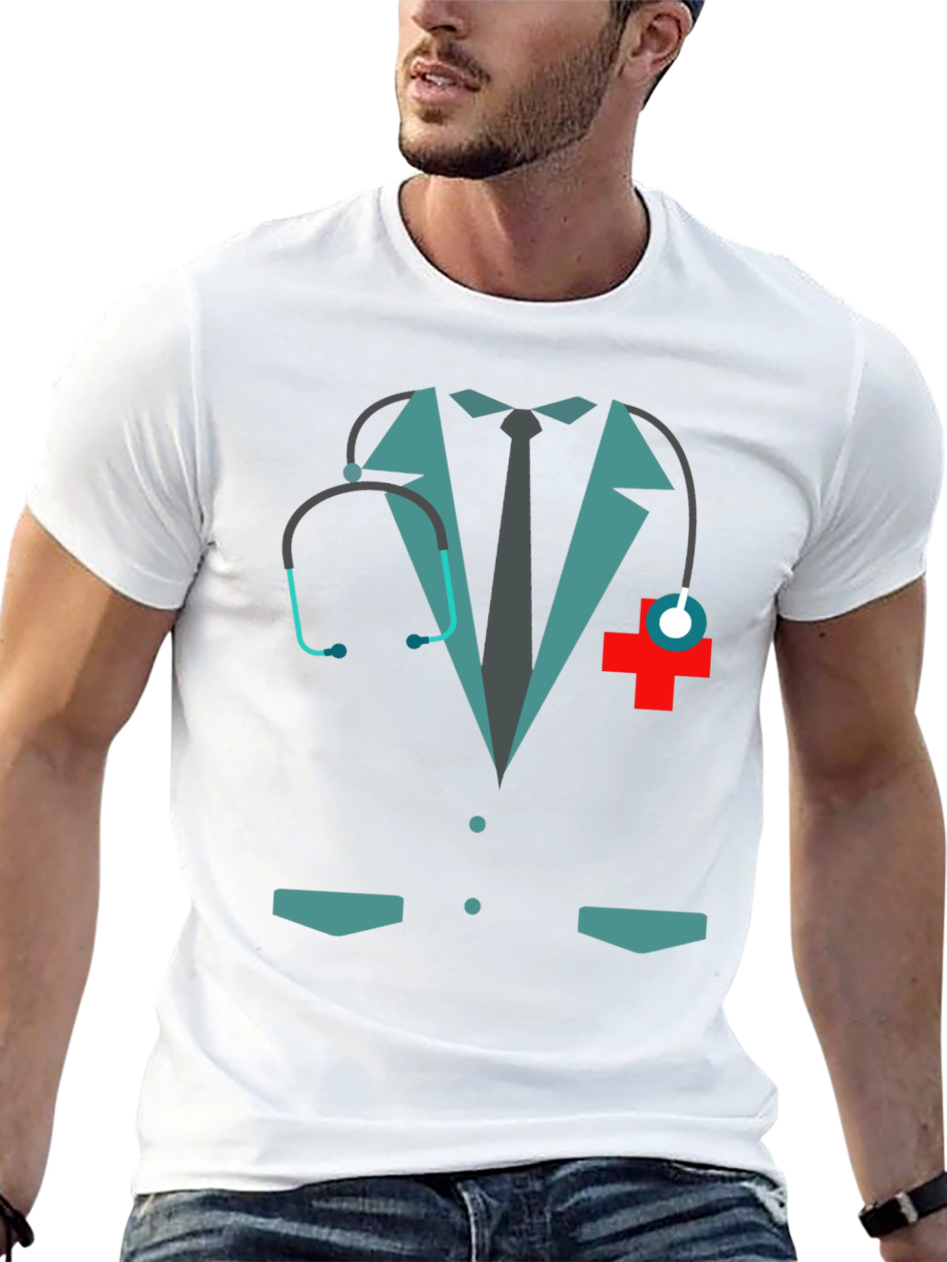 Doctor Costume Graphic Tee - Novelty Design