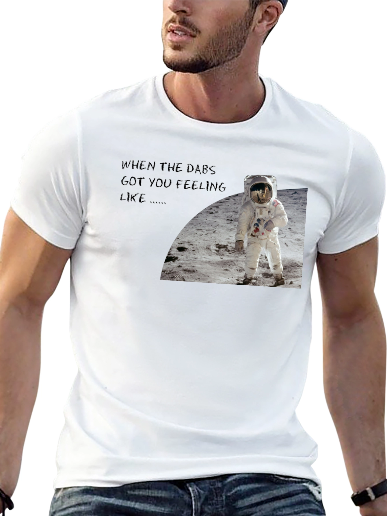 Dabs Got You Feeling Like Astronaut Black T-Shirt