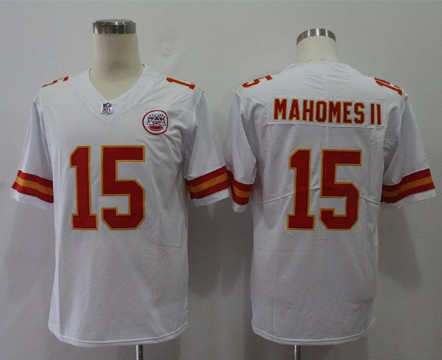Men's Kansas City Chiefs Patrick Mahomes II #15 White Game Jerseys