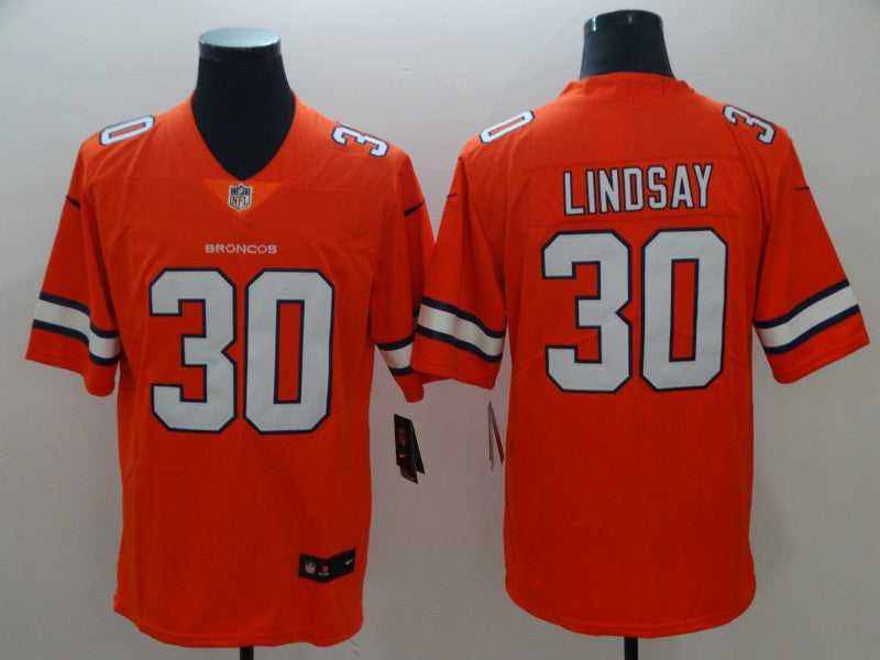 Men's Denver Broncos Phillip Lindsay #30 Orange Game Player Jerseys
