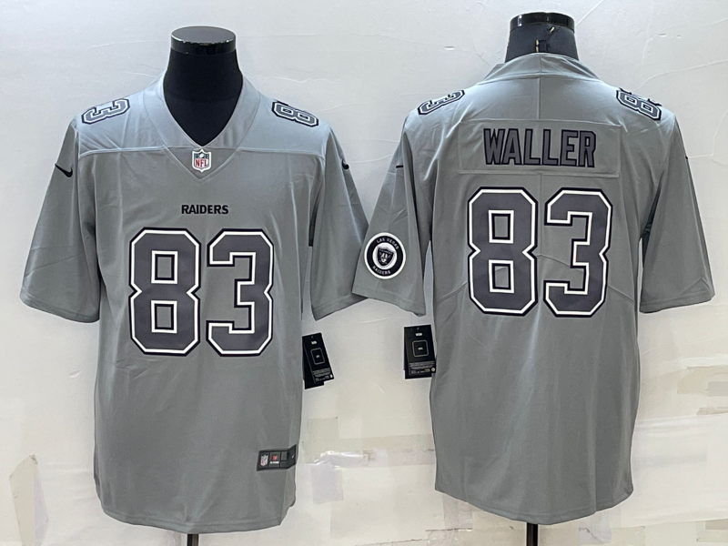 Men's Las Vegas Raiders Darren Waller #83 Gray Atmosphere Fashion Game Jerseys