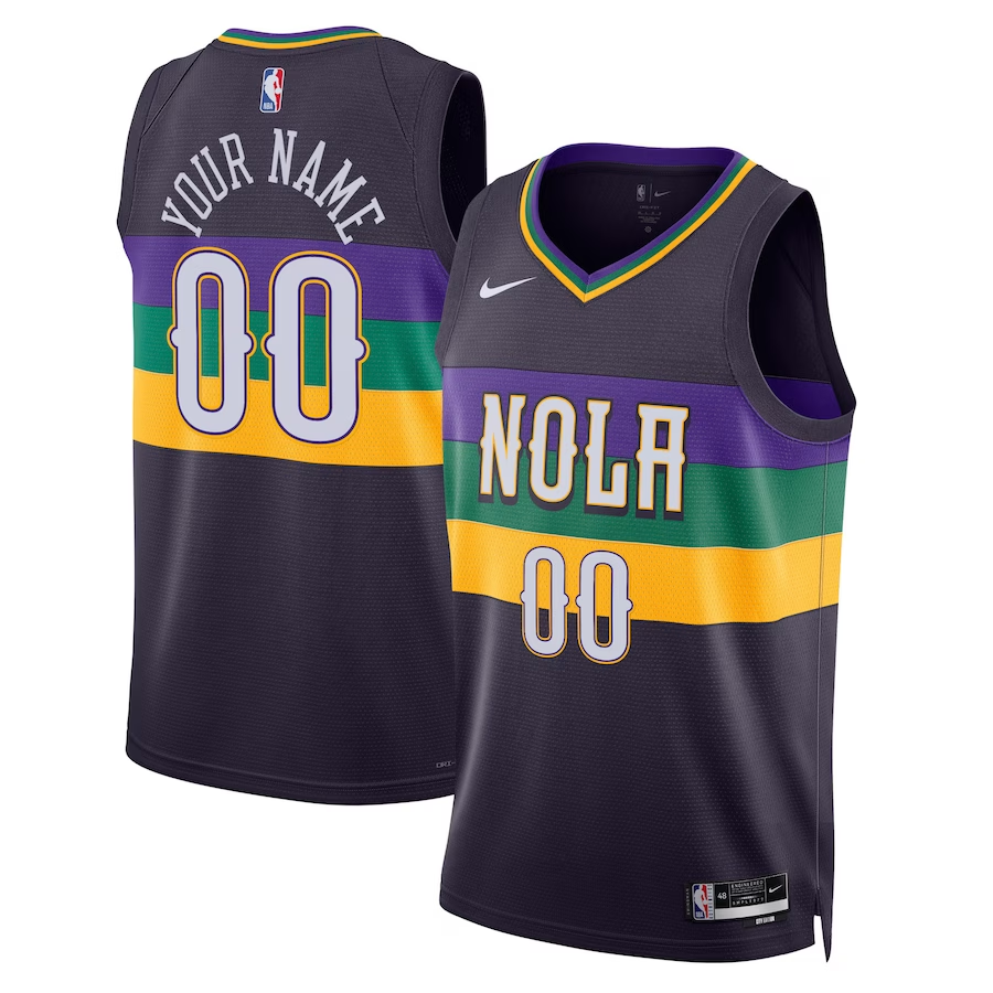 Men's New Orleans Pelicans Purple 2022/23 Swingman Custom Jerseys - City Edition