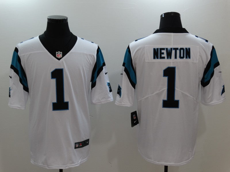 Men's Carolina Panthers Cam Newton #1 White Game Jerseys