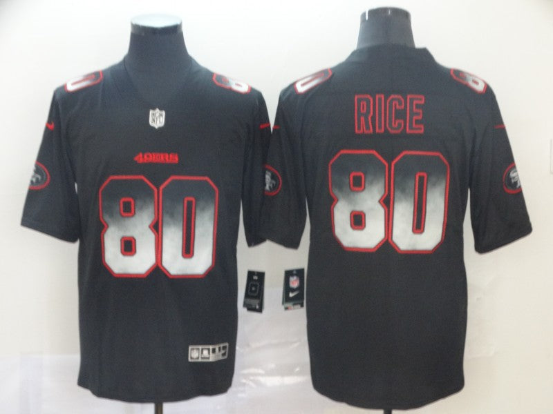 Men's San Francisco 49ers #80 Jerry Rice Black Authentic Game Jerseys