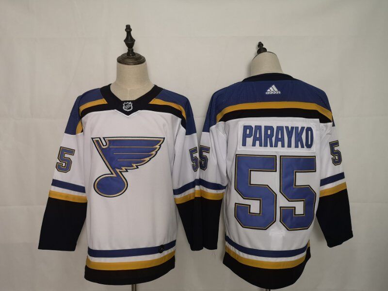 Men's St. Louis Blues Colton Parayko #55 White Breakaway Player Jerseys