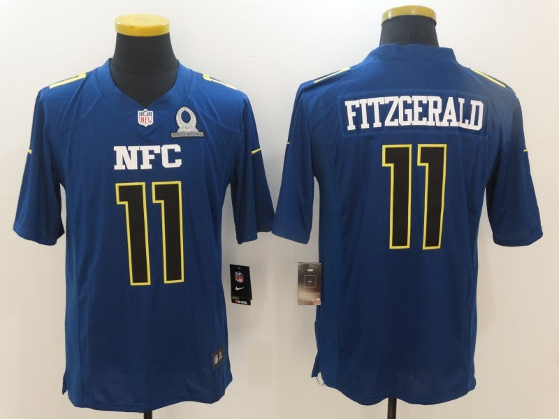 Men's Arizona Cardinals Larry Fitzgerald #11 Blue Game Jerseys