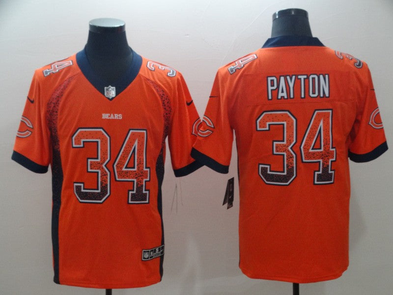Men's Chicago Bears Walter Payton #34 Orange Game Jerseys