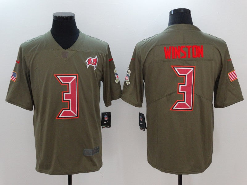Men's Tampa Bay Buccaneers Jameis Winston #3 Brown Player Game Jerseys
