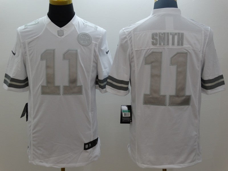 Men's Kansas City Chiefs Alex Smith #11 White Game Jerseys