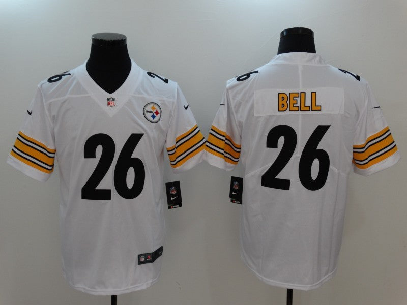 Men's Pittsburgh Steelers LeVeon Bell #26 White Game Jerseys