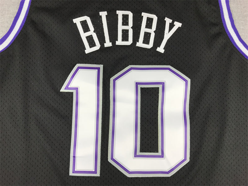 Men's Sacramento Kings Domantas Sabonis #10 Black Hardwood Classics Swingman Jerseys