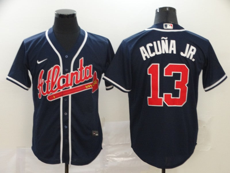 New Men's Atlanta Braves Ronald Acuna Jr. #13 Jerseys Blue