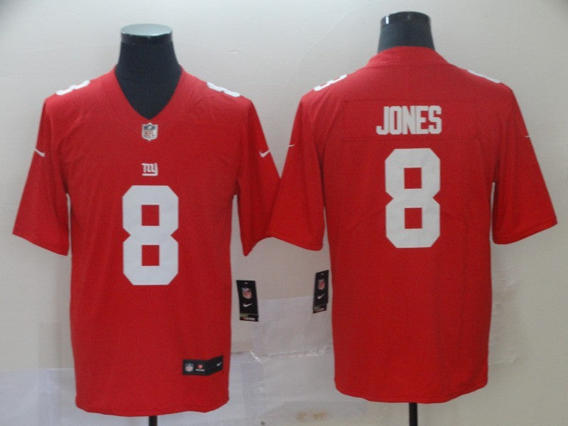 Men's New York Giants #8 Daniel Jones Jerseys Red