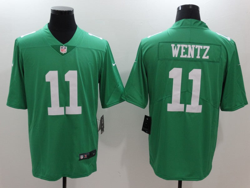 Men's Philadelphia Eagles Carson Wentz #11 Green Game Player Jerseys