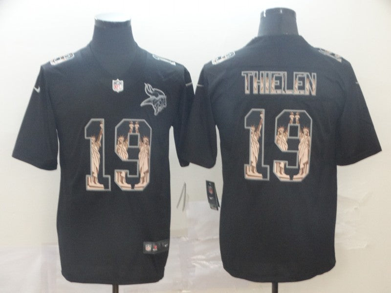 Men's Minnesota Vikings #19 Adam Thielen Black Game Player Jerseys