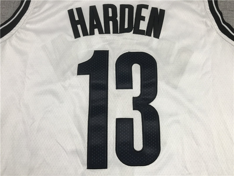 Men's Brooklyn Nets James Harden White 2020/21 Fast Break Replica Jerseys