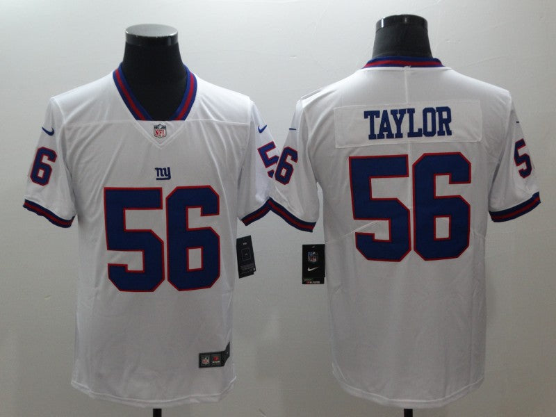 Men's New York Giants Lawrence Taylor #56 White Game Player Jerseys