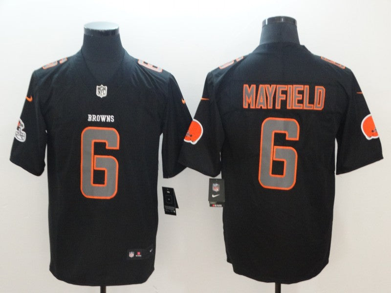 Men's Cleveland Browns Baker Mayfield Black Game Player Jerseys