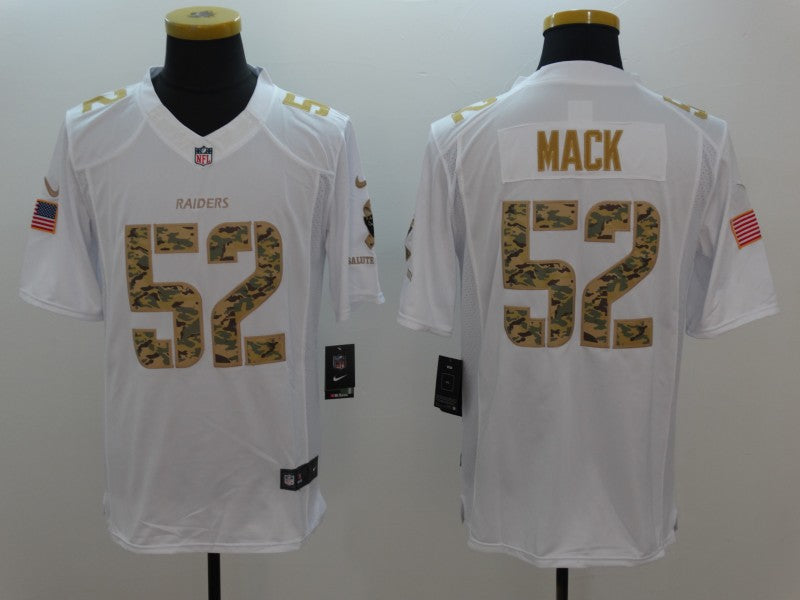 Men's Las Vegas Raiders Khalil Mack #52 White Alternate Game Jerseys