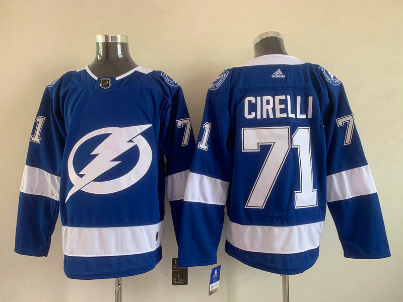 Men's Tampa Bay Lightning Anthony Cirelli #71 Blue Home Breakaway Player Jerseys