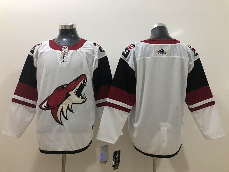 Men's Arizona Coyotes White Away Breakaway Blank Jerseys