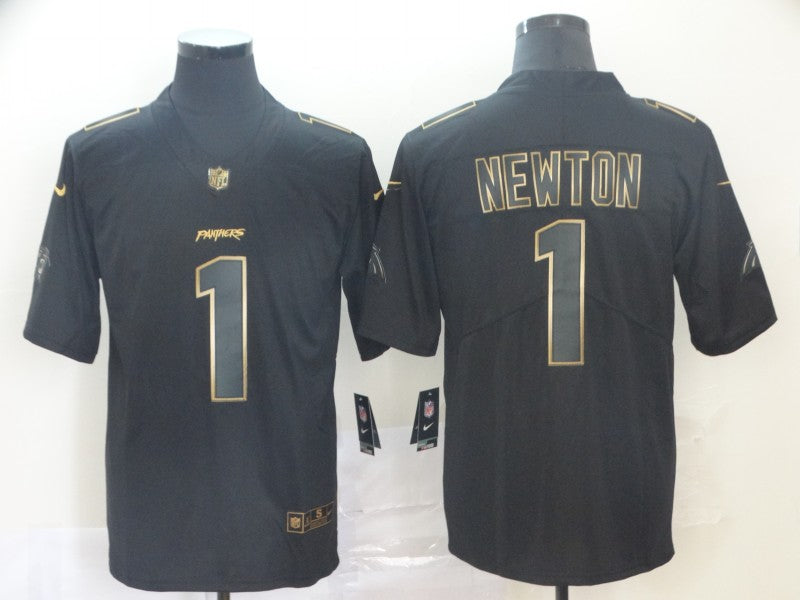 Men's Carolina Panthers Cam Newton #1 Black Player Game Jerseys