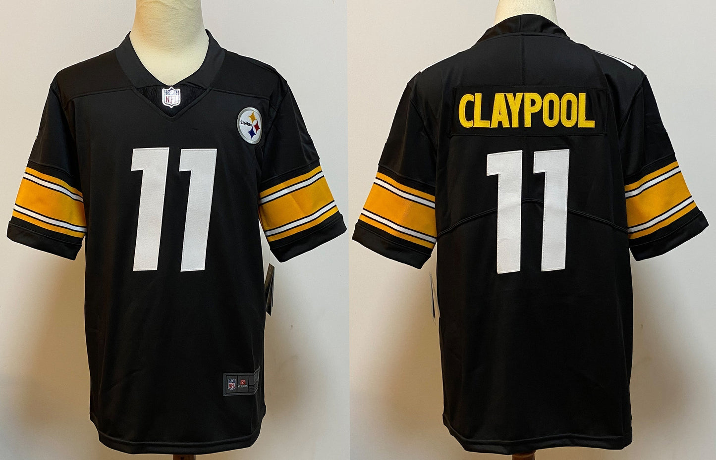 Men's Pittsburgh Steelers Chase Claypool #11 Black Player Game Jerseys