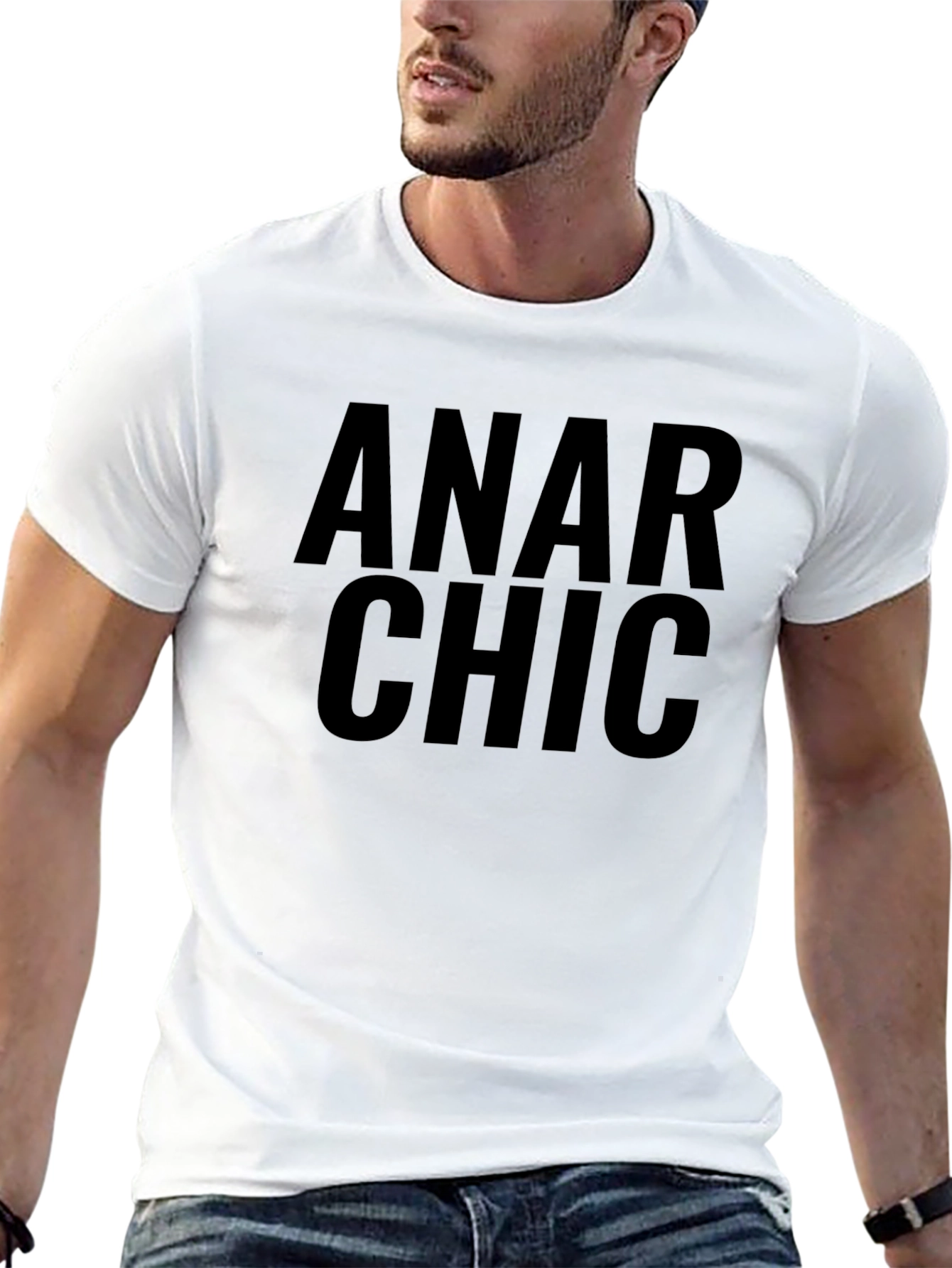 Anar Chic Mens Black T-Shirt