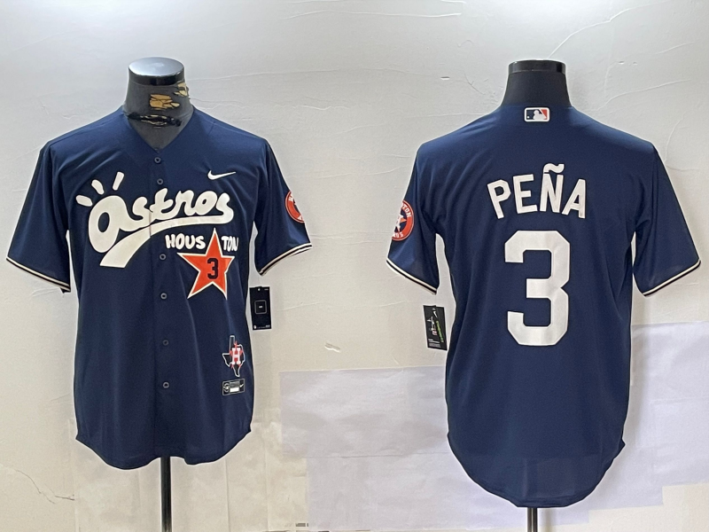 Men's Houston Astros Jeremy Pena #3 Navy Game Player Jerseys