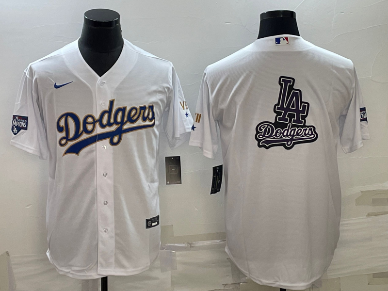 Men's Los Angeles Dodgers White Authentic Player Jerseys